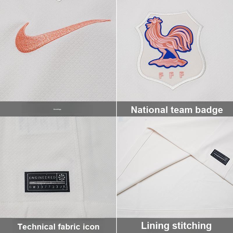 Nike Франция 2025 Сезон Гостевая Футболка с Коротким Рукавом для Болельщиков Мужская Топы Кипенно-Белый FZ9023-110