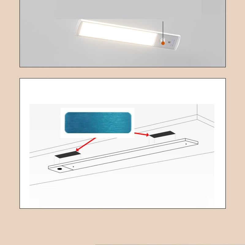 10 Pack Under Cabinet Lights Mount Metal Plates Adhesive Backing Sticky Iron Strips Sticker for Magnetic Under Cabinet Lighting Rechargeable Motion