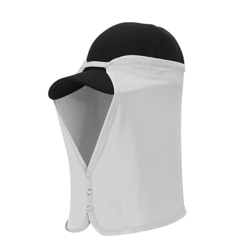 Ледяной шелковый солнцезащитный козырек для лица, дышащая солнцезащитная шаль для лица для рыбалки на открытом воздухе