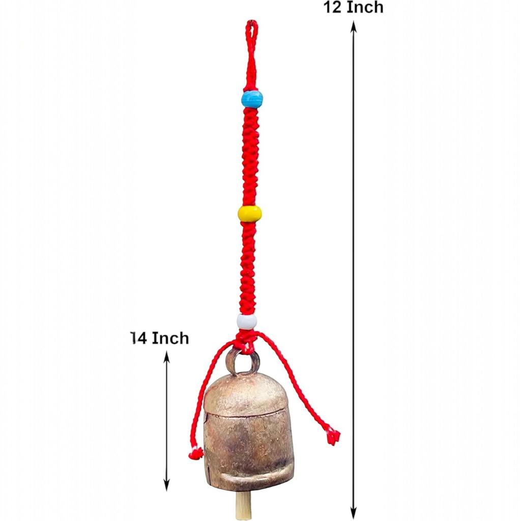 Маленький металлический колокольчик ручной работы – Деревенский золотой подвесной колокольчик с красной веревкой для домашнего декора, медитации, рождественское украшение, бохо-фермерский шарм