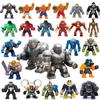Набор мини-конструктора Marvel Фигурка супергероя-животного Танос Халк Каменный человек Собирается Набор строительных блоков Игрушка Подарок на день рождения для детей