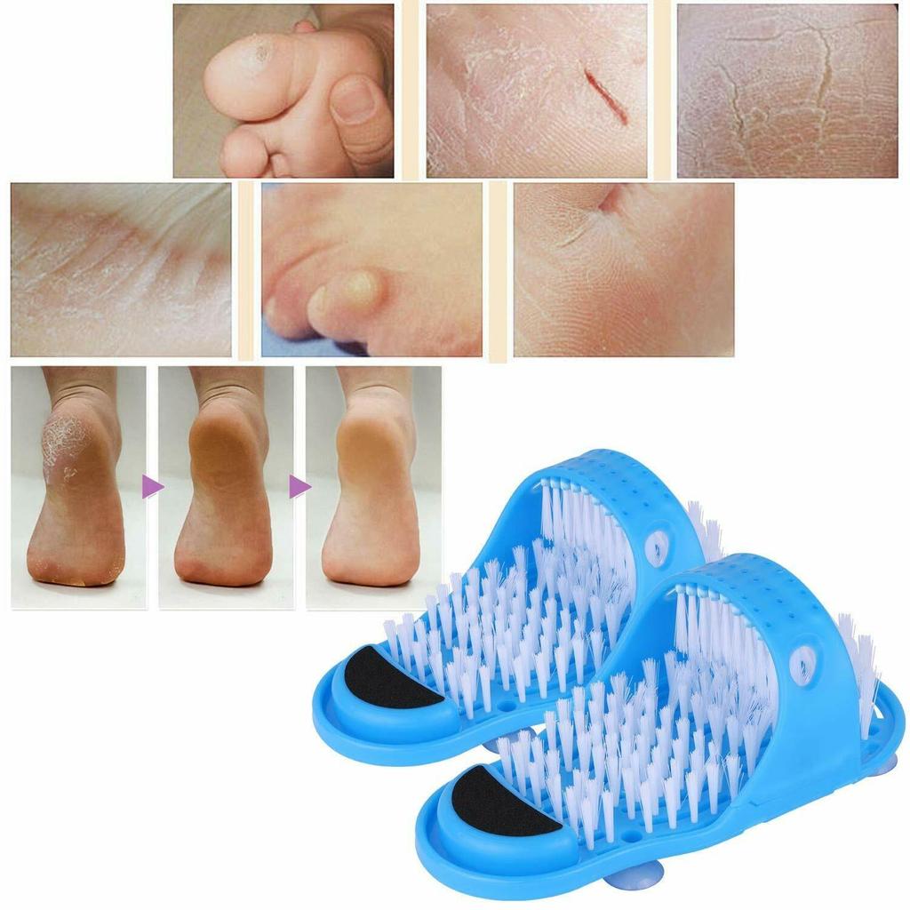 1PCS Shower Foot Scrubber Massager Cleaner Spa Exfoliating Washer Wash Foot Repair Slippers Bathroom Foot Brushes Remove Dead Skin