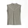 Lace Vest Women's Ribbed Modal Loose Sleeveless Solid Color Top, Base Shirt Plus Size Summer Trend