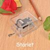 Transparent Mini Hand Cranking Music Box Acrylic Craft Acrylic Creative Crafts Ornaments  Children