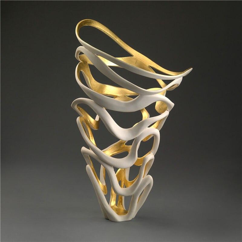 Three-dimensional Ceramic Gold Foil Abstract Art Living Room Light Luxury Decorative Painting Aesthetic Home Decoration Poster