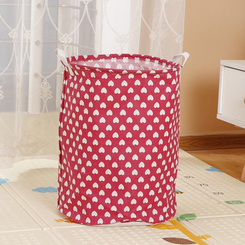 Large Capacity Fabric Laundry Basket Folding Waterproof Clothes Storage Basket Home Children Toy Sundries Storage Bag Organizer