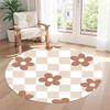 Flower Round Floor Rug Suitable for Living Rooms Decorate room Kitchen Bedrooms Anti-slip Round Rug Anime Office Decor