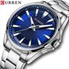 Classic Simple Stainless Steel Quartz Wristwatches Fashion Brand Men's Watches with Luminous Hands