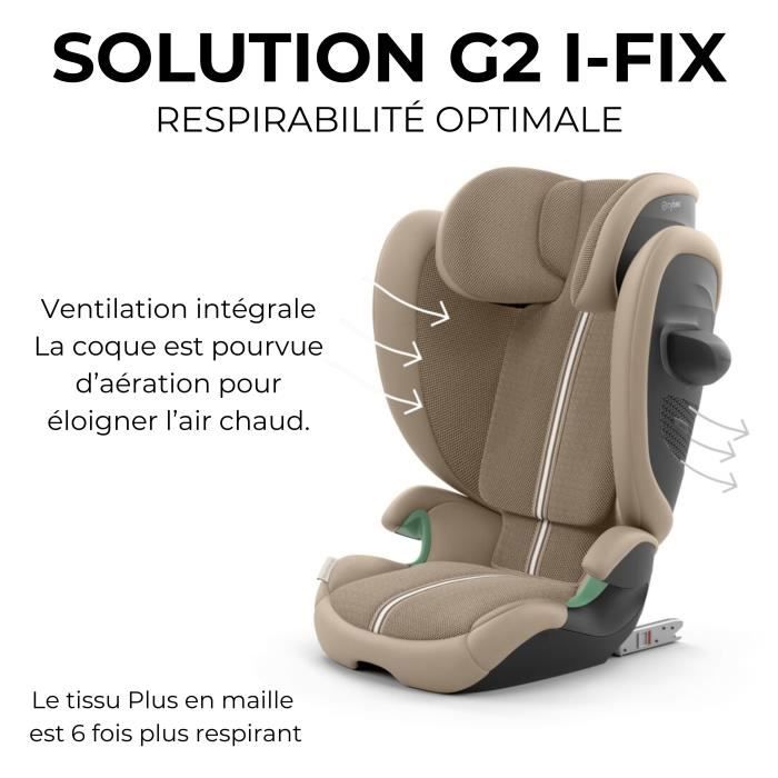 Siège auto Cybex Gold Solution G2 I-FIX 3 à 12 ans - 15 à 50 kg - 100 à 150 cm Fog Grey | light grey