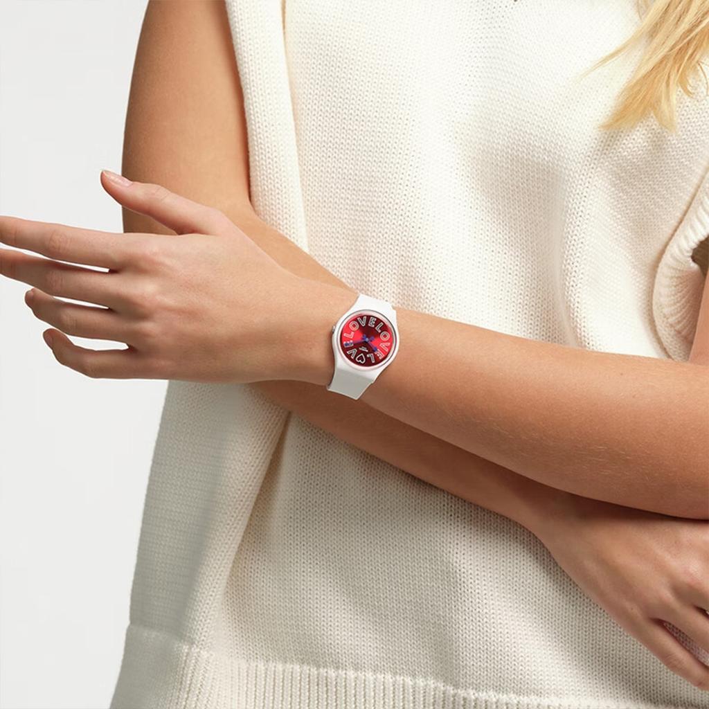 Swatch Унисекс 34 мм Красные Часы SO28W109 SO28W109