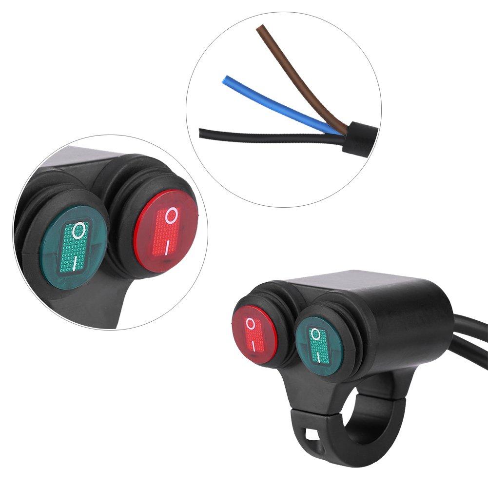 Переключатель включения/выключения фары, противотуманки, прожектора, Qiilu переключатель на руле, указатель поворота, переключатель включения/выключения, многофункциональный, , 22 мм, общего назначения (D)