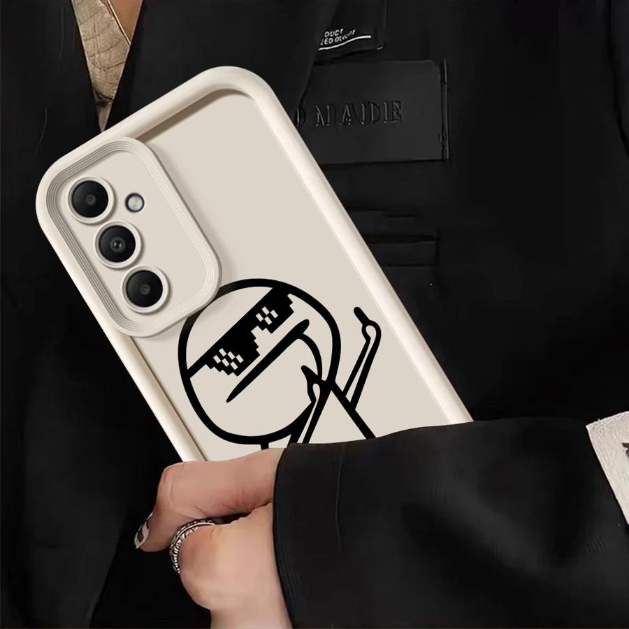 Чехол для Samsung Galaxy A16 A23 A51 A73 A12 A13 A15 A35 A36 A71 A72 A53 A54 A56 A34 A26 A32 Чехол для телефона Крутой Палец Человек