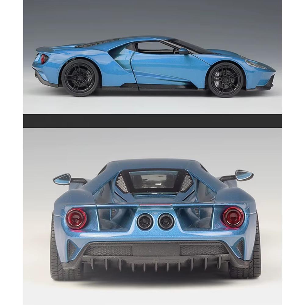 Welly 1/24 Ford GT 2017 Суперкар Модель автомобиля из сплава Литые игрушечные транспортные средства Моделирование Хобби Коллекционные игрушки для автомобилей Подарок на день рождения для детей