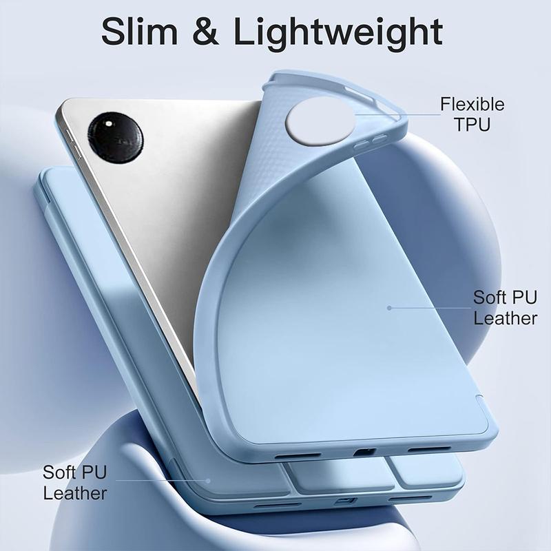 case for Xiaomi Pad 5 6 7 8 Pro Redmi Pad SE 8.7 Redmi Pad 2 2025 Slim Trifold Stand Protective Cover with Soft TPU Back
