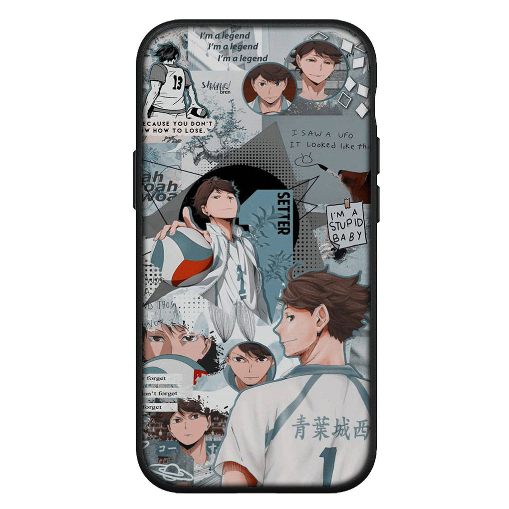 Чехол для iPhone 16 15 Xiaomi Redmi Note 14 13 12 11 Pro Max 16e Samsung Galaxy S25 S24 S23 Moto OPPO Huawei Oikawa Tooru Haikyuu karasuno чехол для телефона