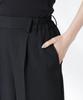 Nano Universe Tuck Easy Center Press Straight F Women's Pants, 010, Black, 673-5227300