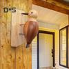 Woodpecker Doorbell Wooden Handmade Self-Adhesive Woodpecker Door Knocker Vintage Bird Door Knocker for Front Door Room Door