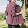 Long Sleeve Women Coat Women Windbreaker Jacket Stylish Women's Double Layer Windbreaker with Stand Collar Zipper for Autumn