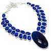 Sapphire Natural Blue Topaz 925 Sterling Silver Jewelry Necklace 18" O9u90