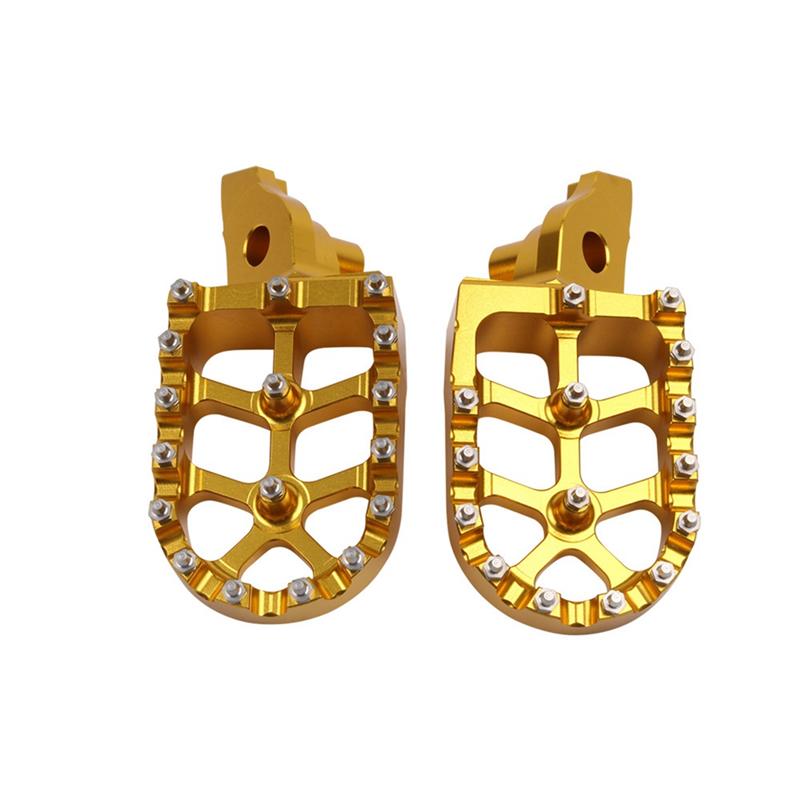 1 Set Motorcycle Foot Pegs Motorcycle Rests Peda For RMZ250 RMZ 250 2007-2009 RMZ450 RMZ 450 2005-2007 Gold
