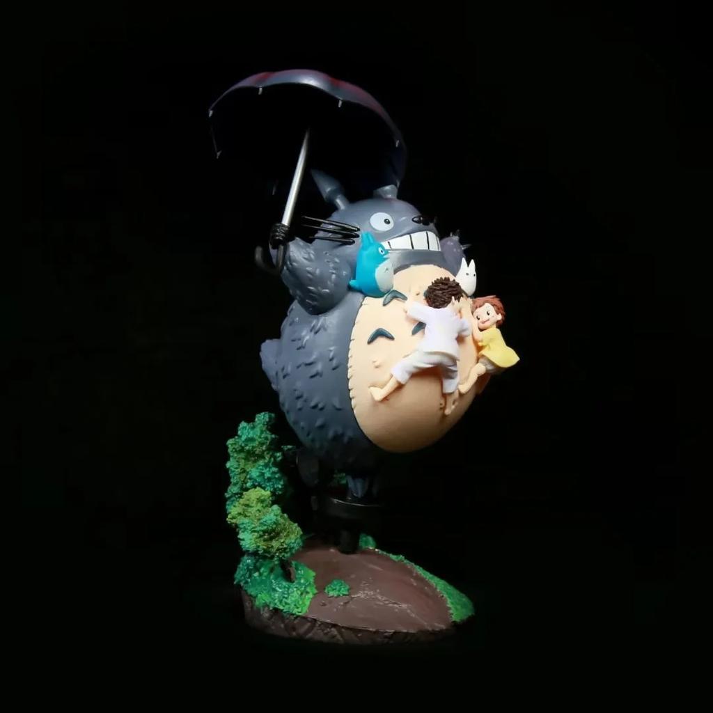 Фигурка Мой сосед Тоторо 19 см Studio Ghibli Тоторо Сцена с зонтом ПВХ Коллекционная модель Кукла Игрушка