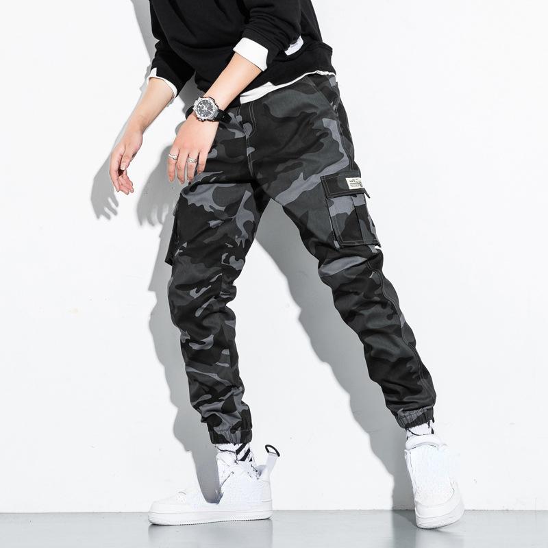 Мужские камуфляжные брюки, новые девятиминутные брюки большого размера, мужские брюки, брюки с маленькими штанинами, свободные брюки