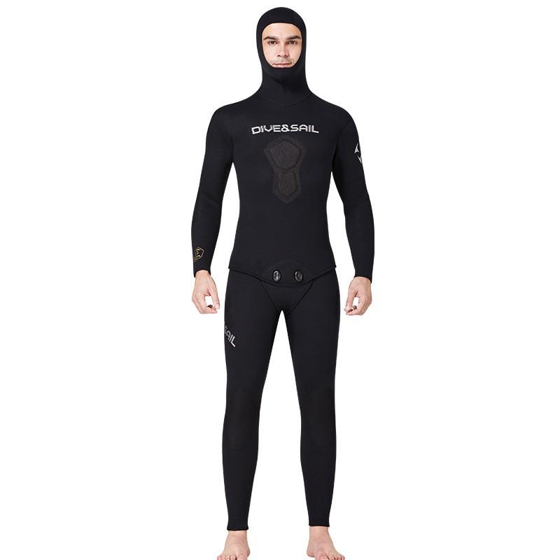 Diving Suit 5MM Fishing Hunting Split Hooded Warm CR