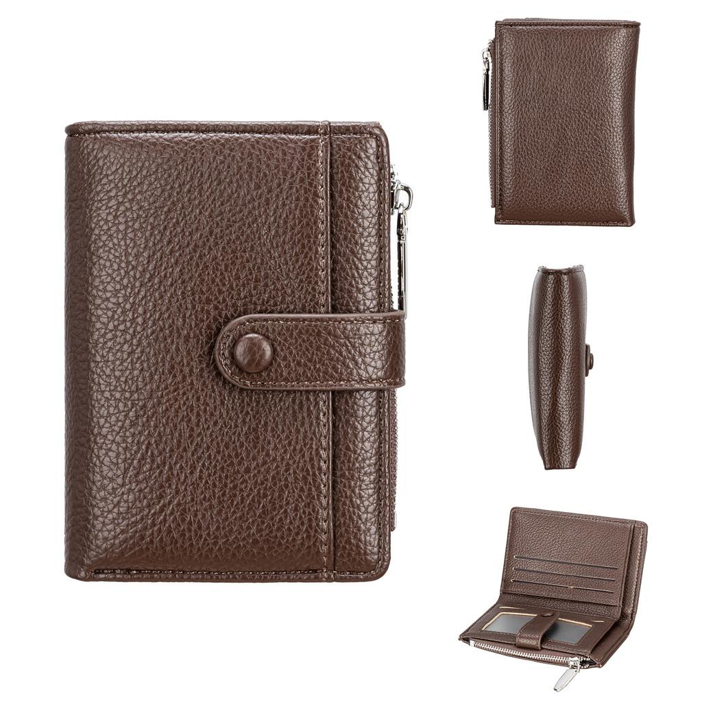 Pu Material Slim Wallet With Card Holder And Coin Pocket For Daily Use