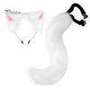 Fox Tail Headdress Handmade Simulated Fox Tail Cat Ear Set Halloween Cosplay Costume Fluffy Fox Tail Accessory