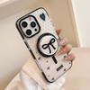 Polka Dot Bow Magnetic Holder for IPhone16 Phone Case 17Promax Transparent 13 Premium 12 Anti-fall