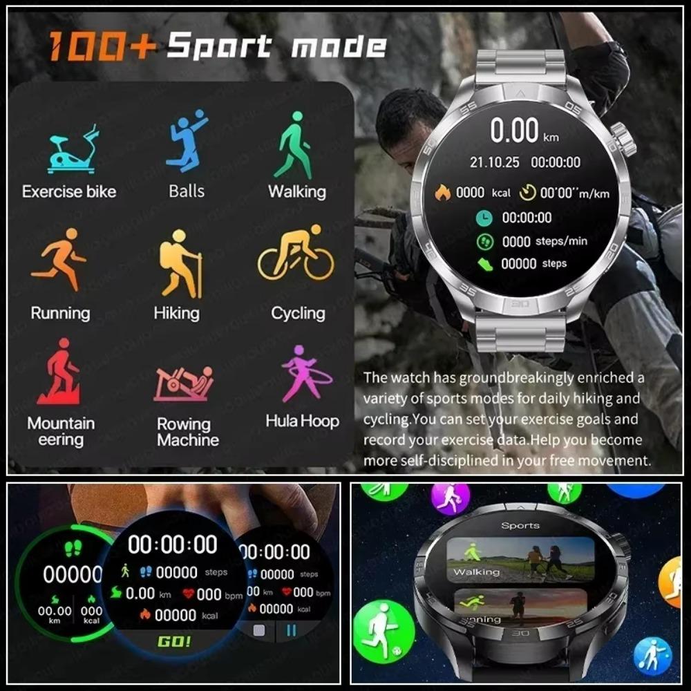 2025 Новые оригинальные умные часы PLUS AMOLED экран многофункциональный GPS компас NFC пульсометр сон BT вызов умные часы