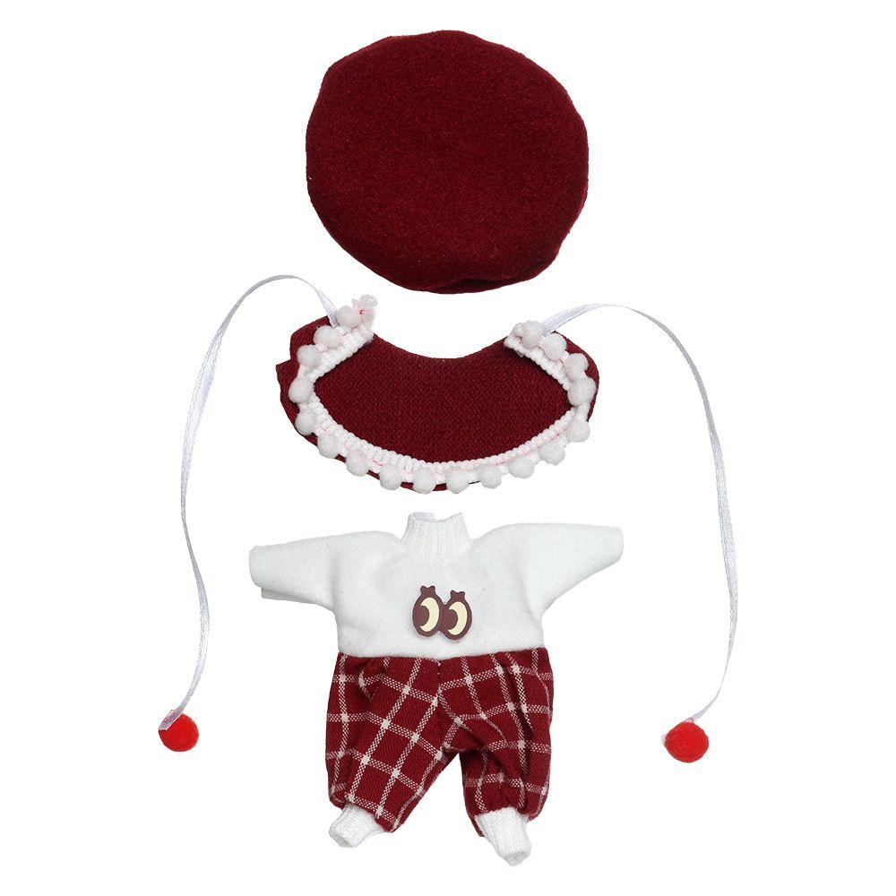 16CM Doll Clothes Suit Lace Princess Dress Headwear Cute Hoodies Skirt Overall Vest Hat OB11 Clothes Outfit 1/8BJD Accessories