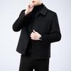 Firstview Men's Business Casual Lapel Double-Faced Wool Coat