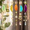 Yousheng Faux Agate Plate Sun Catcher Ornament Indoor Outdoor Garden Home Office Wall Window Hanging Natural Stone Plate Fake Crystal Pendant