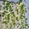 2M Green Leaf Artificial Ivy Vine LED Light for Home Room Decor Wedding Party Decoration Christmas Wall Plant Wreath Fake Plant