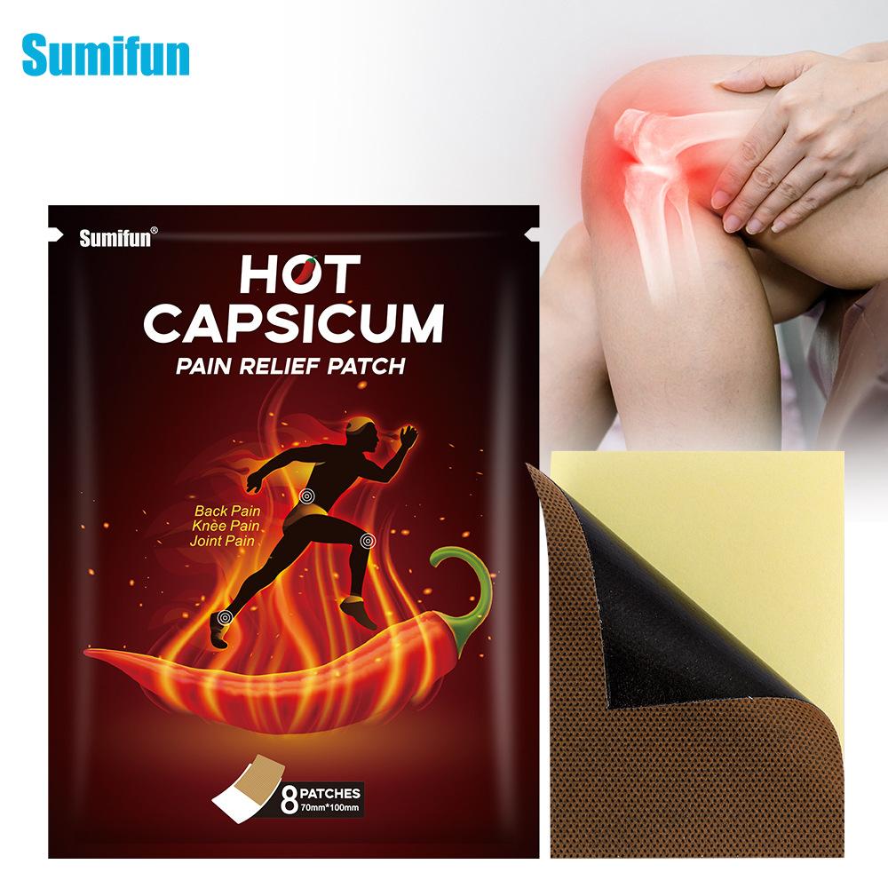 1 упаковка 8 штук пластырь для снятия боли в суставах Chili Plaster