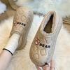 Fashion Comwarm Winter Furry Slippers For Women Waterproof Cotton Slides Platform Indoor Slides Fuzzy Warm Cozy Outdoor Women's Slippers