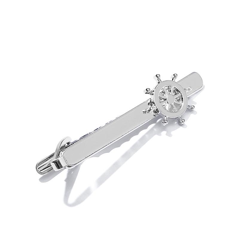 Качественная мужская зажим для галстука, профессиональный зажим для воротника, тип "Якорь и штурвал", простые и персонализированные аксессуары, европейский и американский