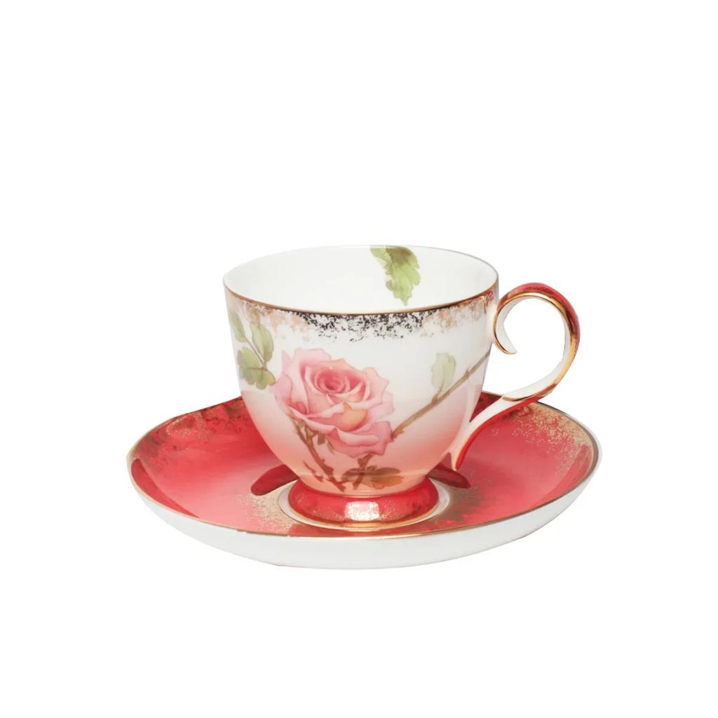 European Coffee Pot Set Ceramic Coffee Cup Saucer Tall Pot Pastoral Small Fresh Phnom Penh Bone China Cup 15 Head Set