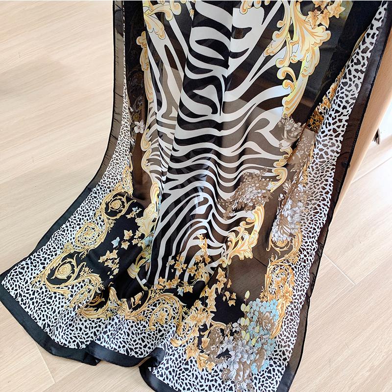 Luxury Brand Women Scarf Fashion Print Silk Scarves Summer Shawls And Wraps Soft Pashmina Lady Bandana Foulard Hijabs