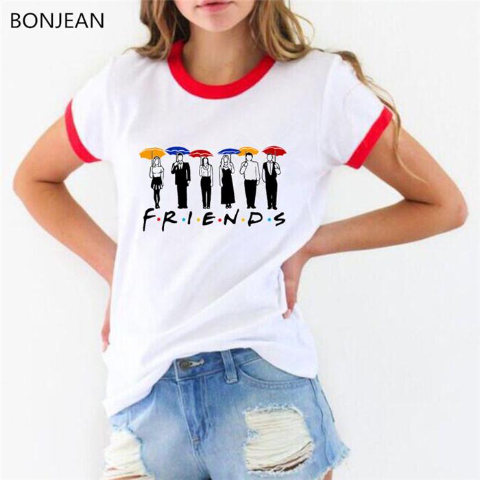 2026 Hot Friends Printing Women'S T Shirt Casual Round Neck Tee Shirt Femme Best Friends Tv Show Shirt Gift Top Female T-Shirt
