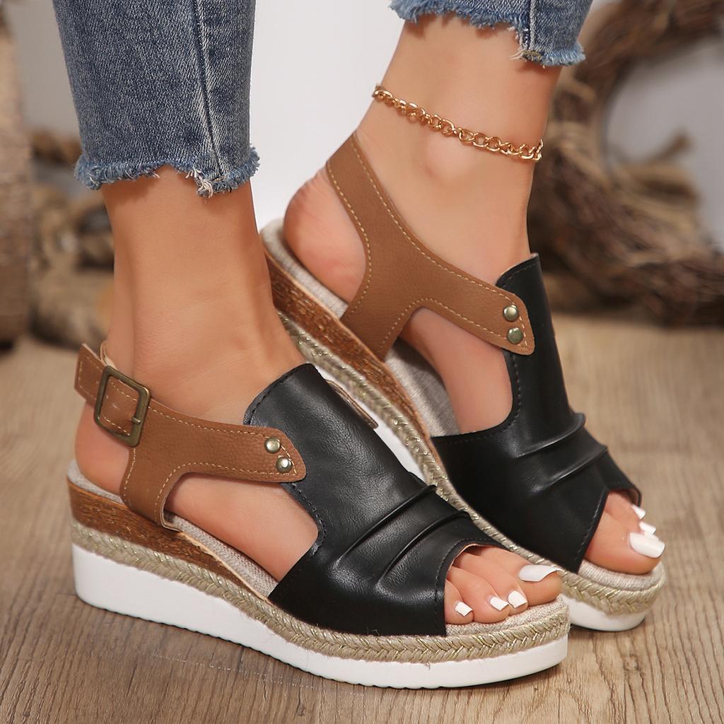 2024 Summer Women's Wedges Sandals Plus Size 43 Casual Fashion Platform Sandals with Heels Sandalias Mujer Ladies Roman Sandals