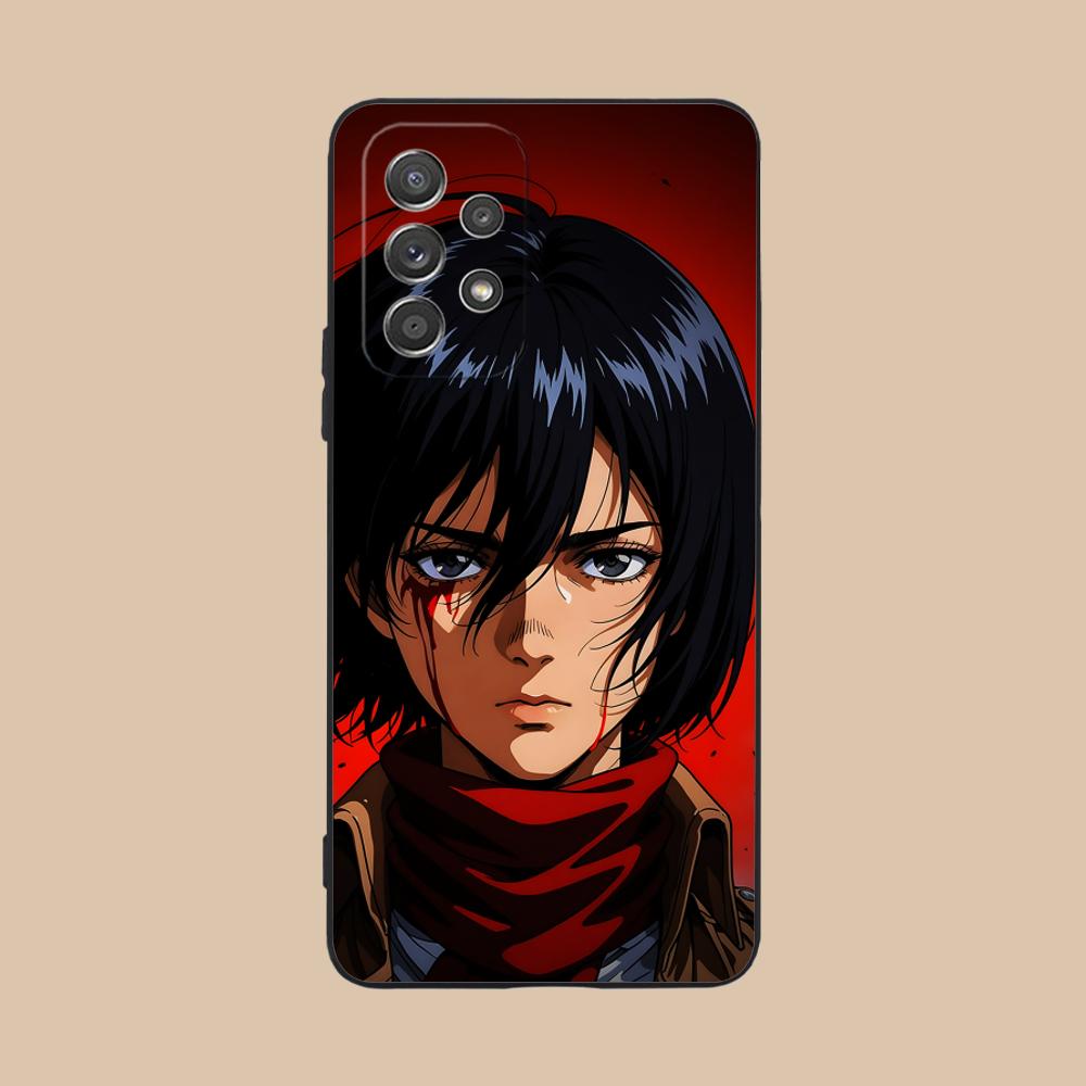 Чехол для мобильного телефона AOT Микаса для Samsung Galaxy A73 72 71 70 56 55 54 53 52 36 35 34 23 16 15 5G Цветной Защитный Роскошный Красивый
