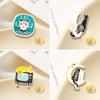 Female Fashion Carton Television Cute Cat Brooches For Women Luxury Yellow Gold Color Alloy Enamel Animal Brooch Safety Pins