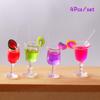 4Pcs 1:6 Dollhouse Miniature Fruit Cocktail Drinks Cup Model Kid Play House Toy