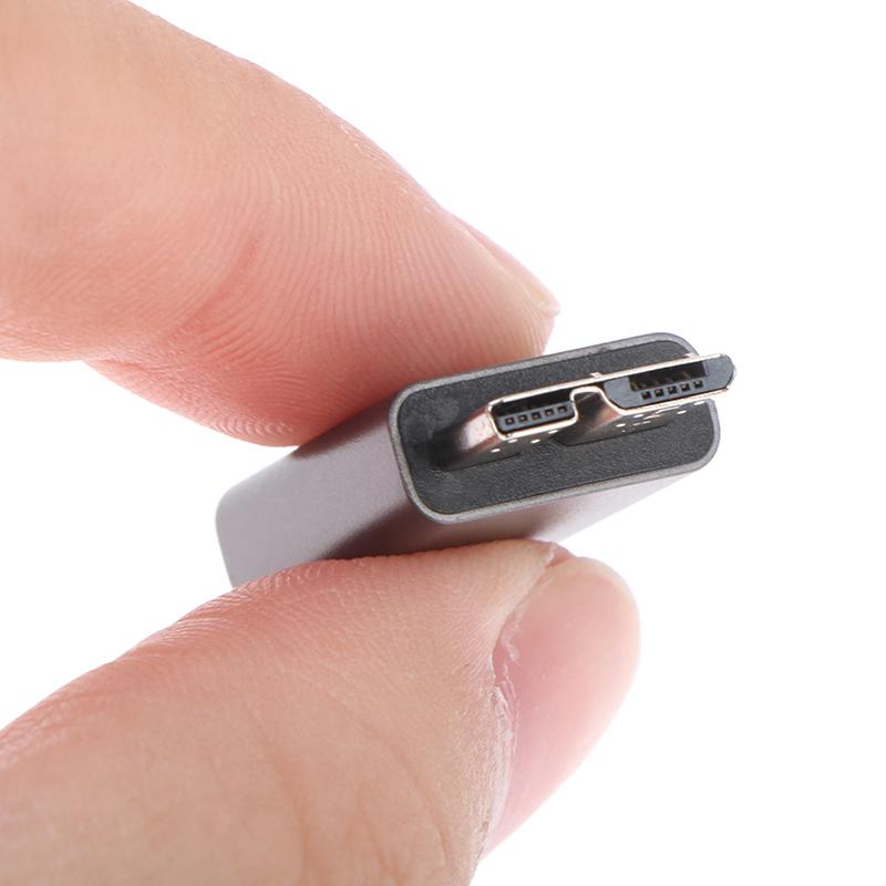 Usb Adapter Type C Female To Usb 3.0 Micro B Male Connector Aluminum Alloy Adapter For Connecting Hard Disk Computer Type-C To Usb3.0 Micro B Male