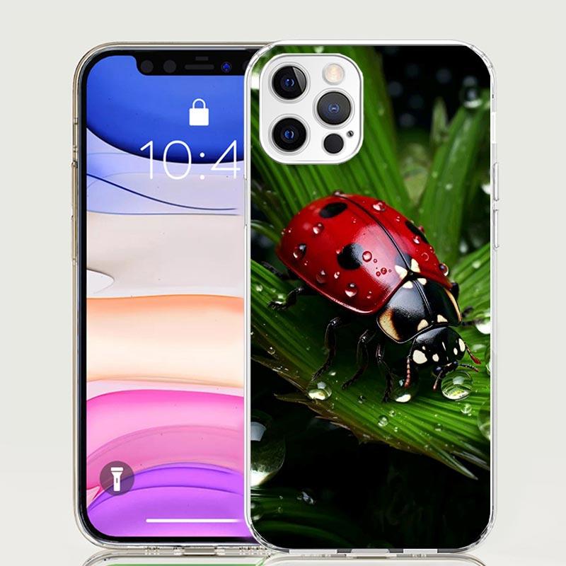 Insect Seven-Star ladybug Phone Case For Apple iPhone 17 Air 16 15 Plus 14 + 13 Mini 12 11 Pro Max 7 8 SE 16Max Soft Shell Cover