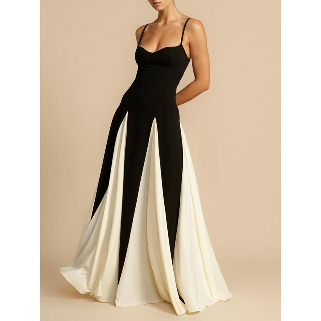 Модное женское платье с V-образным вырезом и длинными рукавами для женщин, элегантные плиссированные платья с открытой спиной и без рукавов, вечерние платья для женщин