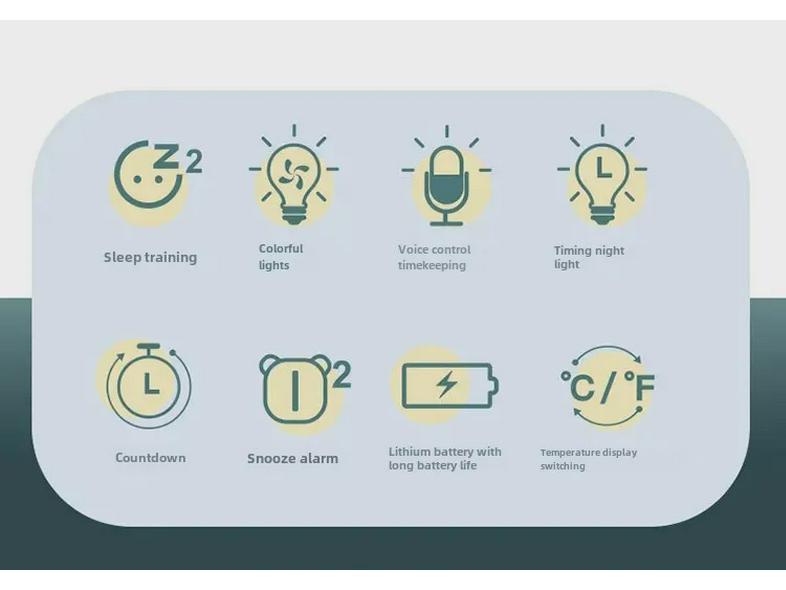Креативный светодиодный будильник Dragon с голосовым управлением временем и ночником для детей и студентов