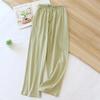 2025 Spring and Autumn New Women's Sleeping Pants 100% Pure Cotton Knitted Long Pants Solid Color Casual Loose Home Pants Ladies